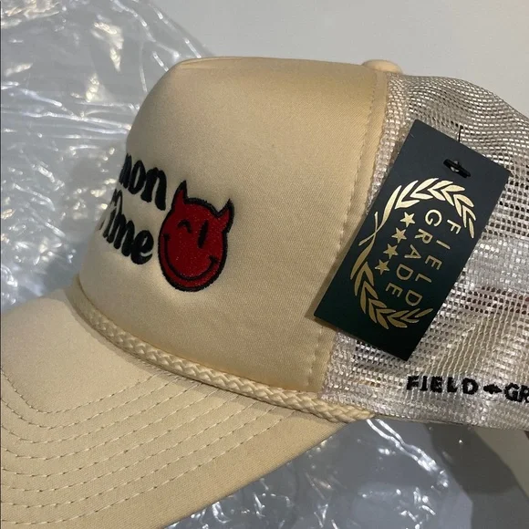 *NEW* Limited Edition Demon Time Cream Trucker Snapback Hat by Field Grade - Picture 7 of 12